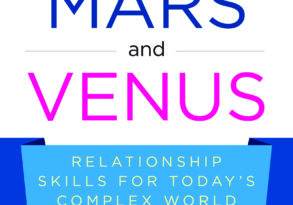 Book cover of "Beyond Mars and Venus: Relationship Advice for the Modern World" by John Gray, featuring a title in large white and pink letters, with a blue and purple background, and a tag