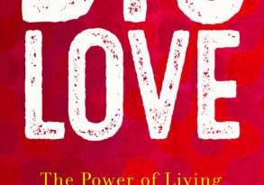 Book cover of the TV show "Big Love: The Power of Living with a Wide-Open Heart" by Scott Stabile, featuring large, white text on a red and pink background.