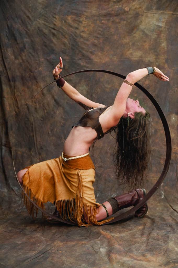 girl dancing in a circle