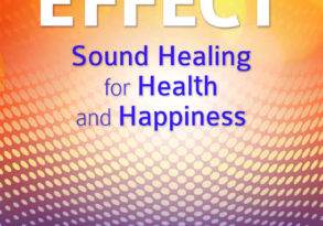 Book cover of "The Humming Effect: Sound Healing for Health and Happiness" by Jonathan Goldman and Andi Goldman, featuring a gradient yellow and purple background with white text.