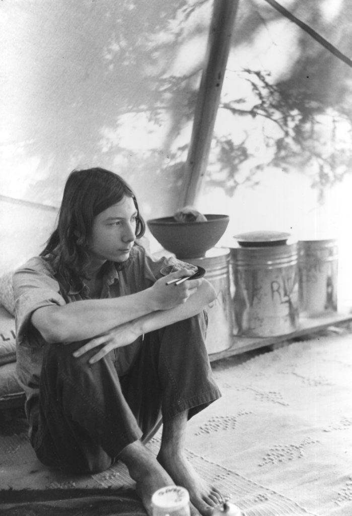 Mark at 16, living in a tipi