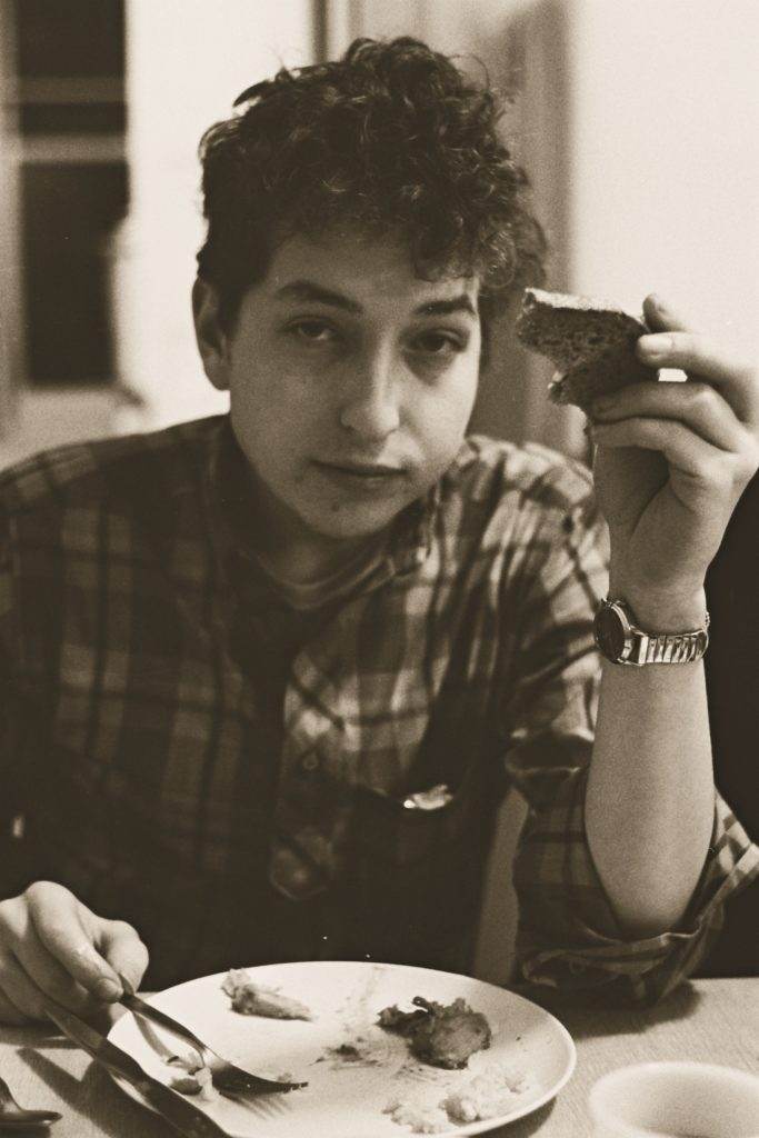 Bob Dylan, eating at Alper Home, Schenectady, NY January 1962