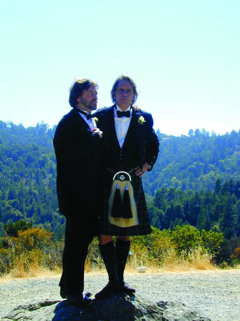 The best man at childhood friend Bob Weir's wedding in 1999