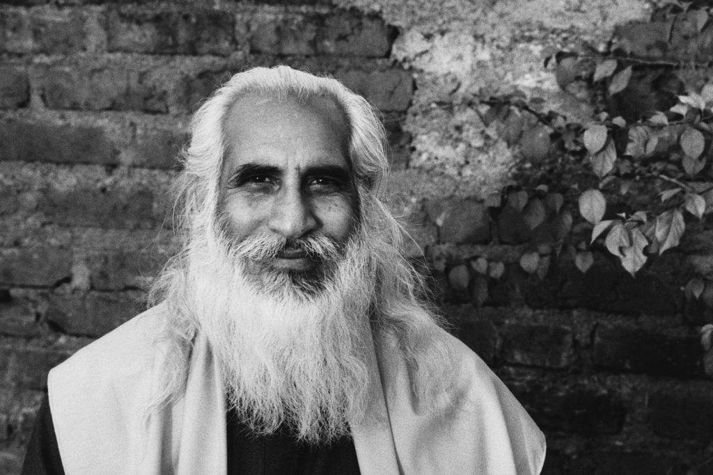 Swami Chidananda, in his ashram, Rishikesh, December 1997