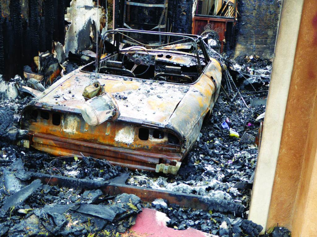 Fire Burned Alfa Romeo