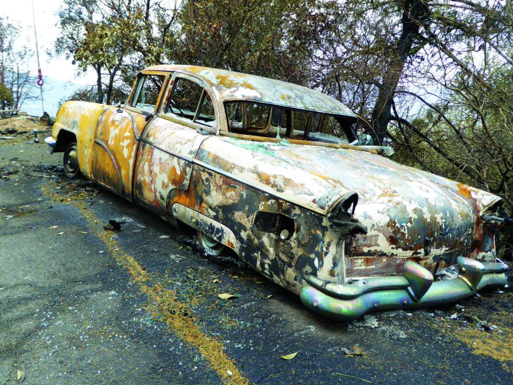 Fire Burned Classic car