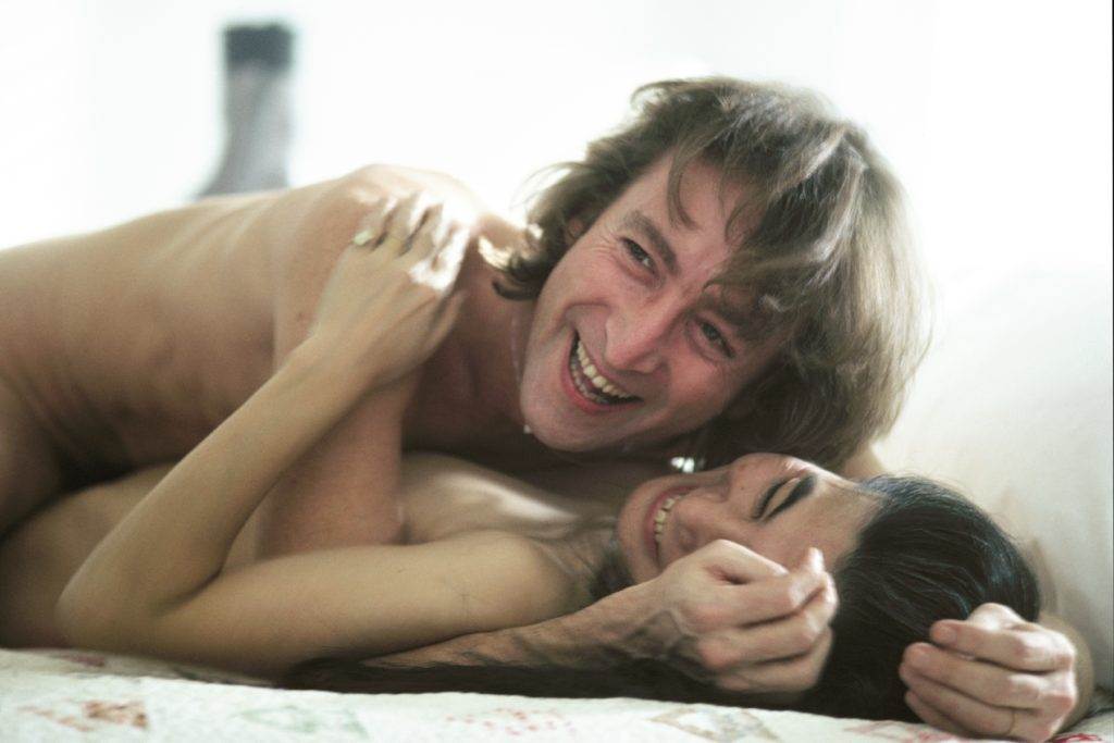 John and Yoko are laughing