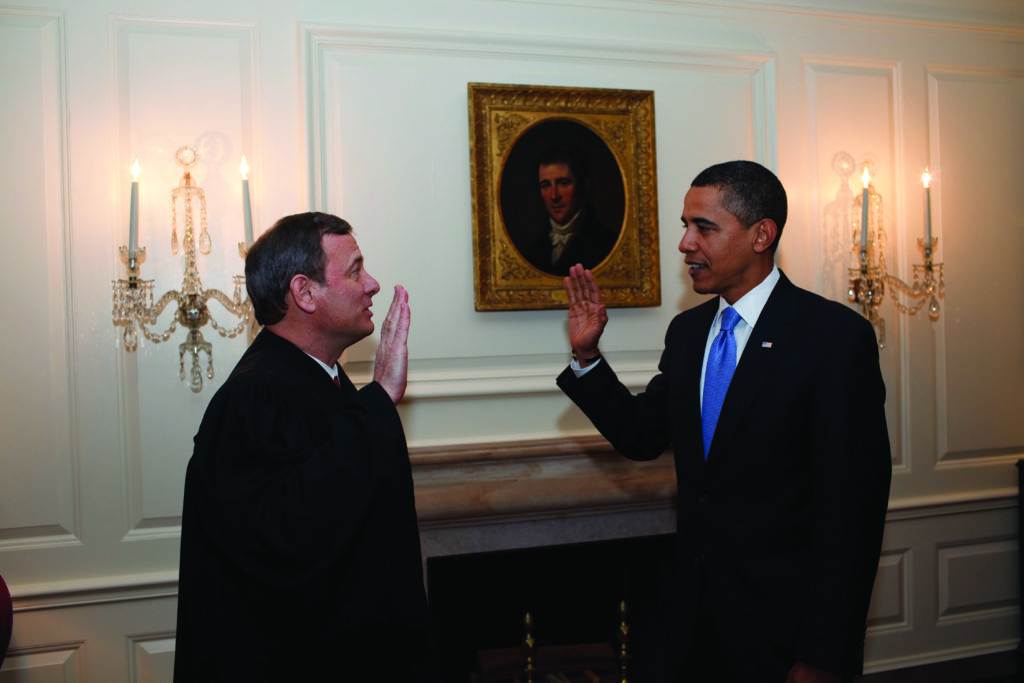 Oath of Office with Chief Justice John Roberts, Jan. 2009