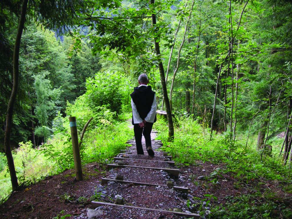 On a walk at St. Gerold, Austria in 2009