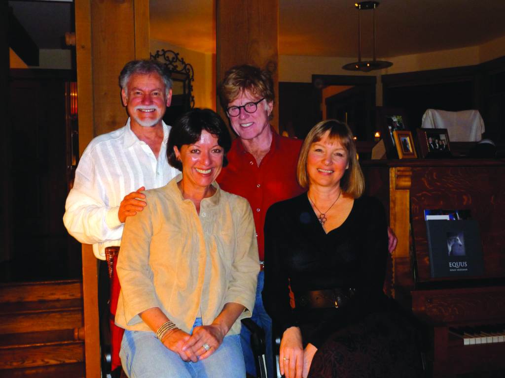 Robert Redford and Warren Farrell with their respective wive Sybille and Liz