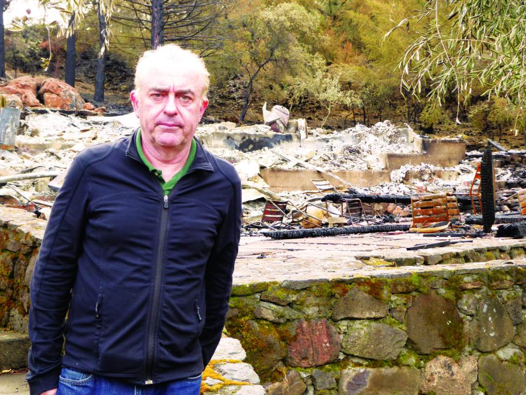 Tim Dale surveying damage at Tara Bella