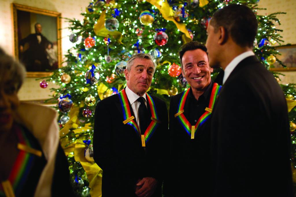 With Robert De Niro and Bruce Springsteen, Dec. 2009