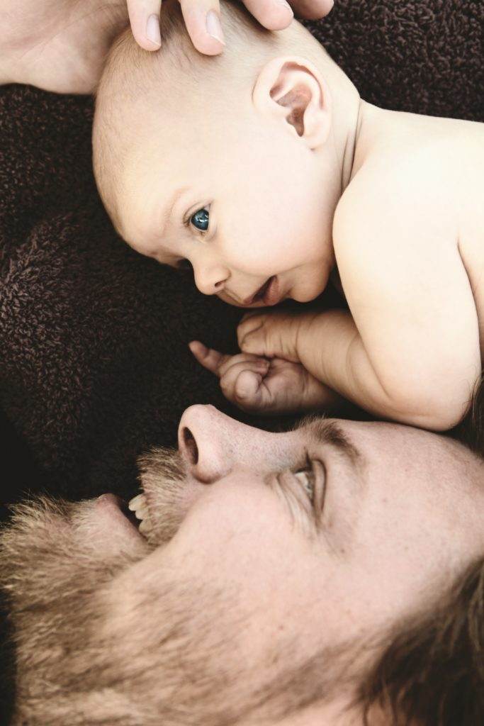 father with baby