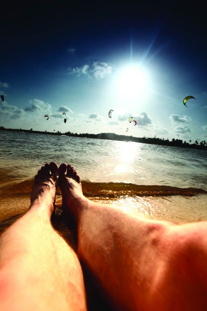 feet near the water