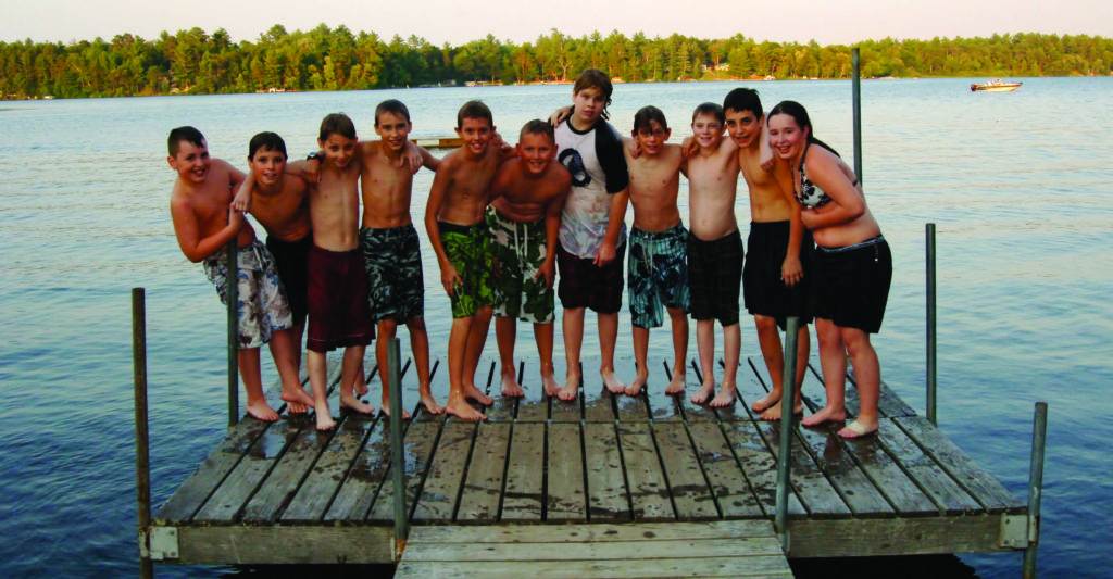 teenagers near the water