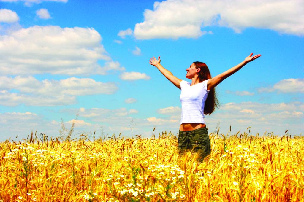 girl in the field