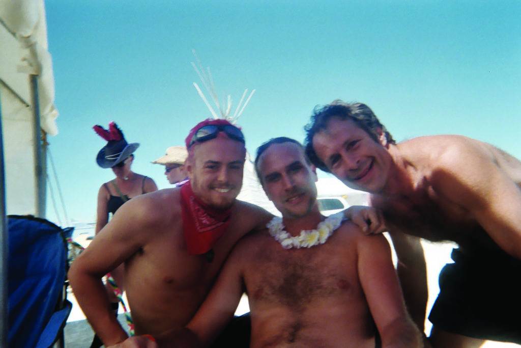 Matt Atwood, David Bronner and Doblin at Burning Man