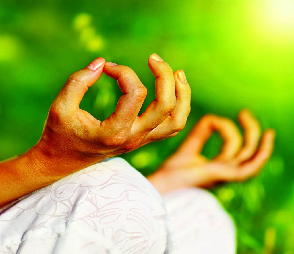 fingers in a circle for meditation