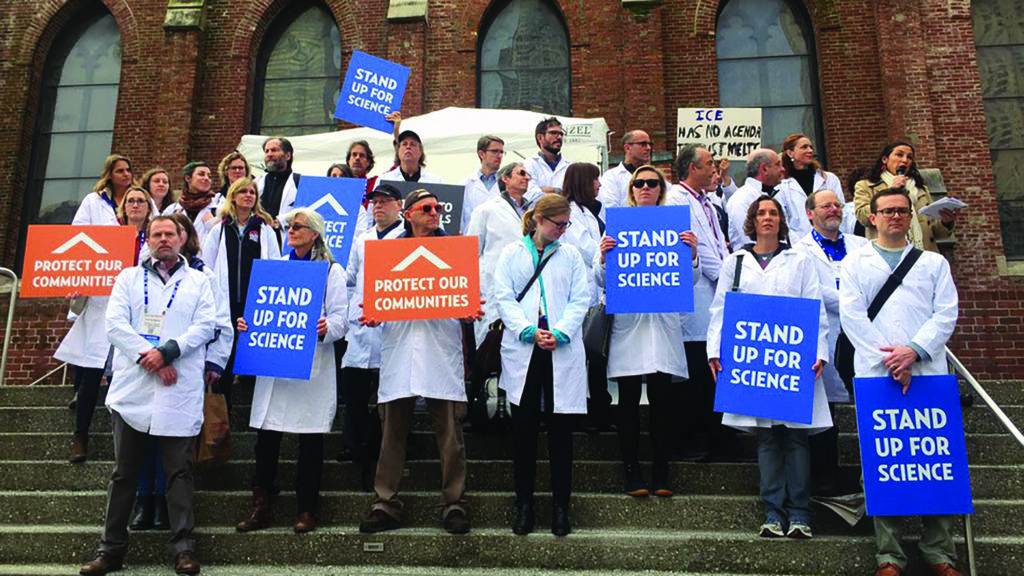 people stand up for science