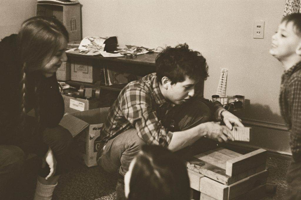 Bob Dylan with woman and boy